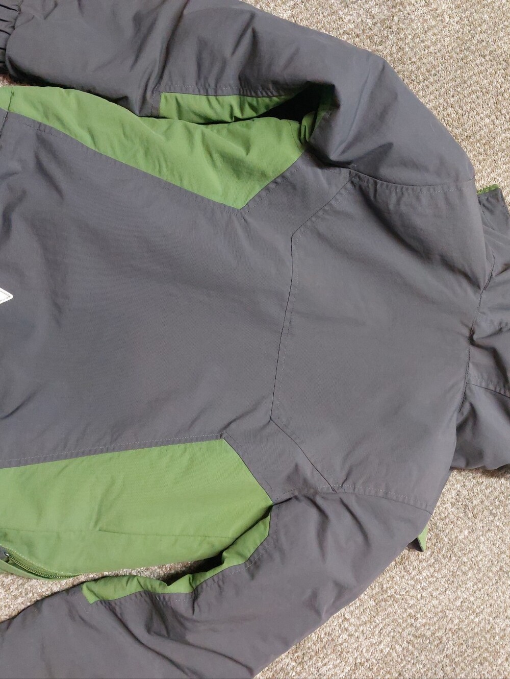 L.L. Bean Kids Hooded Jacket in Gray and Green - Picture 7 of 7